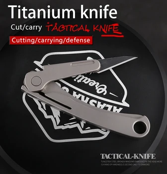Titánové zliatiny, skladací nôž mini ľahké prenosné darčeka balenia multifunkčné záchrannej zdravotnej výchovy k DEMOKRATICKÉMU občianstvu