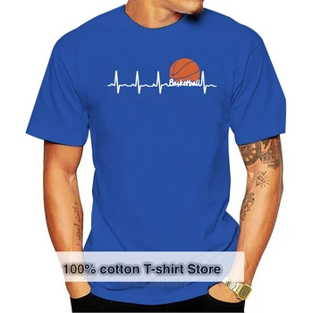 Basketballer Srdca EKG pánske T-Shirt O-Neck T Shirt Harajuku Topy Tees Lacné Predaj 100 % Bavlna Tričká pre Chlapcov