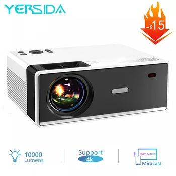 YERSIDA P3 Projektor smart tv 1080P Projektor Rodák 10000 Lúmenov LED Domáce Kino Beamer Projektor Pre Android Telefónu iPhone