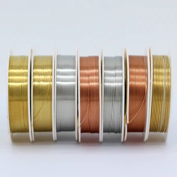 1/10p 0.2/0.3/0.4/0.5/0.6/0.8/1mm Kolo čistej medi plné drôty korálkové line zábal DIY šperky čo zistenia plavidlá Kábel/String