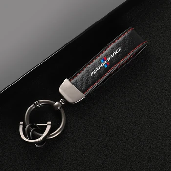 Kožené auto keychain podkovy pracky šperky, prívesok na BMW M Power Výkon M3 auto príslušenstvo s logom
