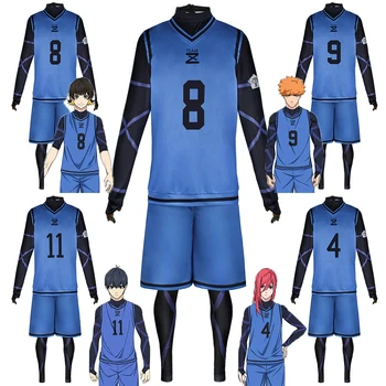 Isagi Yoichi Cosplay Kostým Anime Blue Lock Dres Futbalového Klubu Športové Parochňu Hyoma Chigiri Meguru Bachira Cosplay Kombinézach