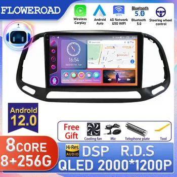 9 Palcový QLED Pre Fiat Doblo 2015 2016 2017 2018 2019 2020 GPS Car Multimedia Player, Stereo Navigačnej Obrazovke USB, Wifi, FM Android