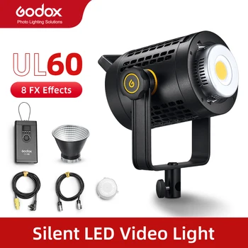 Godox UL60 UL-60 60 W Farebná Teplota 5600K Tichý Bowens Mount LED Video Svetlo na Diaľkové Ovládanie a Podporu App