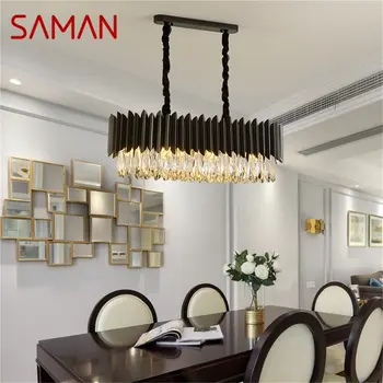 SAMAN Luster Lampy Svietidlá Luxusné Oválny Prívesok Svetlo Postmoderných Domov LED pre život Jedáleň