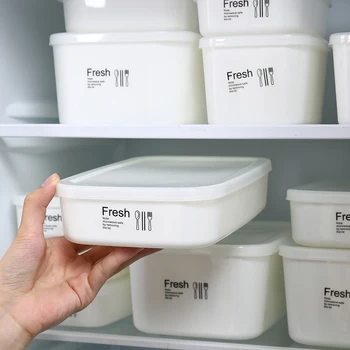 Obdĺžnikový Smal Stredne Veľké Lunch Box Plastový Chladnička Ovocie Ostrejšie Microwaveable Bento Skladovanie Potravín