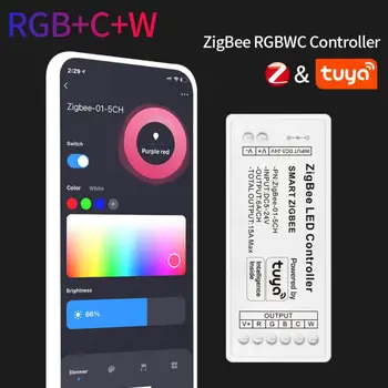 Zigbee Smart LED Controller Smart Home DIY Scény RGB CCT Diaľkové ovládanie Práce S Inteligentného Života Tuya Alexa Zigbee Bránou