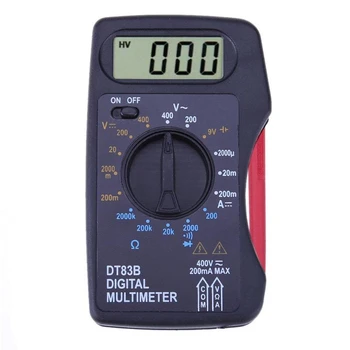 DT83B Vreckový Digitálny Multimeter Ammeter Voltmeter DC/AC Odpor Ohm Napätie Multi Meter Tester Elektrických Nástrojov