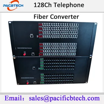 PCM 128CH Telefón a Ethernet vysielač optických médií Converter Extender 20 km Telefón Fiber Converter FXO FXS