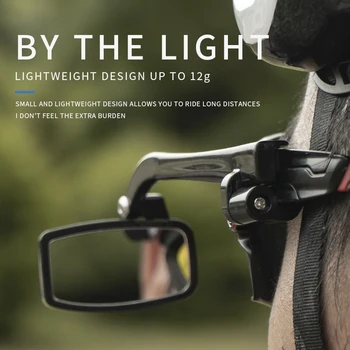 Lilioo cyklistické okuliare spätné zrkadlo jednoduchá inštalácia Mini Prilba reflektor 360° nastaviteľný uhol