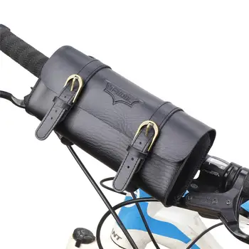 Kožený Retro Cyklistické tašky Skúter Hlavu Skladacia Taška na Riadidlá Osobné Sedlo Taška PU Kožené Tool Bag 1L