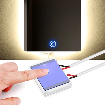 12V 5A Smart Mirror Ľahký Dotyk Snímača Prepínač Kapacitný CCT LED Stmievač, Prepínač Pre Kúpeľňa Zrkadlo Preniká Switchs Na Off