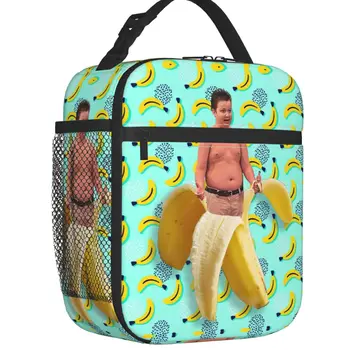 Vtipné Gibby Banánov Izolované Obed Tašky pre Vonkajšie Piknik Resuable Tepelnej Chladnejšie Lunch Box Ženy, Deti