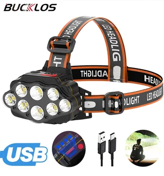 Jazda na bicykli Svetlomet USB Nabíjateľné Svetlomet Požičovňa LED Reflektor Baterka Cyklistické Pracovné Svetlo Outdoor Camping Vedúci Svetlo