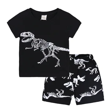 Detské Oblečenie Nové Letné detského Domova Oblečenie Nastaviť Dinosaura Chlapci-Krátke rukávy Pyžamo Detí Veľkoobchod