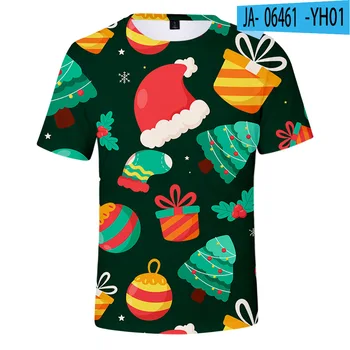 2022 Vianočné Snehuliak T-Shirt Módne Deti 3d Tlač Chlapec Dievča Okrúhlym Výstrihom, Krátky Rukáv, Neutrálne, na Harajuku Santa Claus Nový Rok Tees