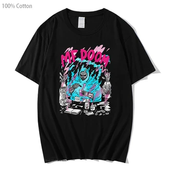 Mf Doom T-Shirts Muži/Ženy Tričko Cartoon Bežné Krátky Rukáv Tees Harajuku Streetwear Unisex Y2k Šaty, 100% Bavlna Oblečenie