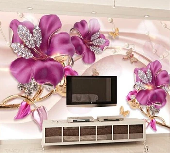 beibehang 3D stereo krásna kvetinová výzdoba maľovanie domov, obývacia izba, spálňa módne high-end pozadí abstraktných de parede