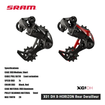 SRAM X01 DH X-HORIZONT Prehadzovačka Veľké horná kladka offset automaticky upravuje reťazca medzery