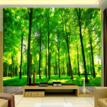 wellyu 3D solid zelenými lesmi TV pozadie vlastné veľké fresco životného prostredia netkané textílie, tapety abstraktných de parede
