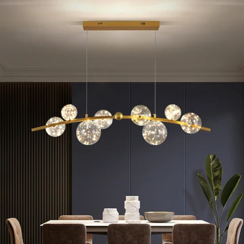 Moderná Reštaurácia LED Luster Zlatá/Čierna Obývacia Izba, Kuchyňa, Luxusné Interiérové Osvetlenie Miestnosti Dekorácie Nordic Lampy