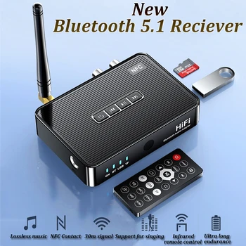 30 M Bluetooth Audio Prijímač HD Nízku Latenciu Bezdrôtový Bluetooth5.1 Adaptér 3,5 mm AUX Jack RCA, USB pre TV, PC Slúchadlá Reproduktor