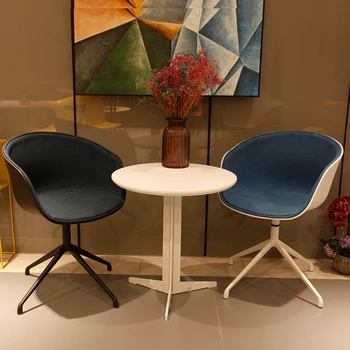 Hot predaj módny návrhár úrad, stretnutie zamestnancov stoličky Nordic moderné biele späť počítač stoličky pohodlné jednoduché stoličky