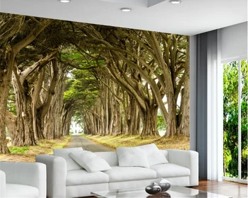 beibehang Vlastné foto tapety moderné listnatého stromu avenue style nástennú maľbu, tapety obývacia izba TV spálňa 3D nástenná maľba domáce dekorácie