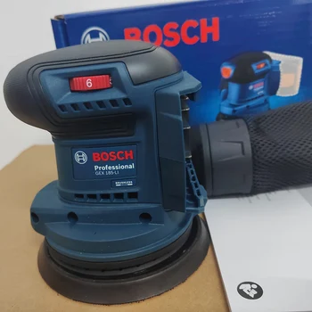 Bosch GEX185-LI Akumulátorové Náhodné Obežnej dráhe Sander 18V Striedavé 125 MM Nabíjateľná brúsny papier Stroj Tesárstvo Excentrický Sander