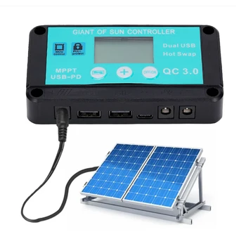 MPPT Solárny Regulátor Nabíjania Viacerých Ochrany Solárne Solárne Rýchle nabíjanie 3.0 radič S Funkciou LCD Displej