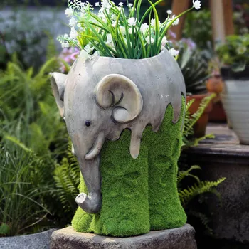 1 Cute Elephant Keramické Výsadbu Kvetináčov Šťavnaté Výsadbu Nádoba Mini Šťavnaté Bonsai Rastliny Hrnce pre Home Decor