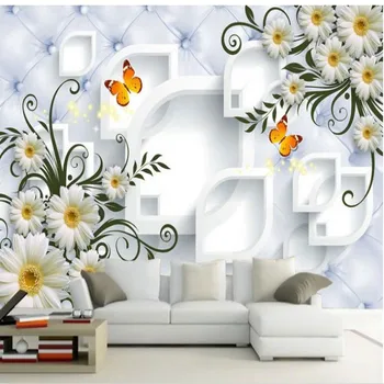 wellyu Vlastné veľké nástenné maľby biela chryzantéma jednoduché módy mäkké package 3D pozadia na stenu netkaných tapiet wellyu Vlastné veľké nástenné maľby biela chryzantéma jednoduché módy mäkké package 3D pozadia na stenu netkaných tapiet 1