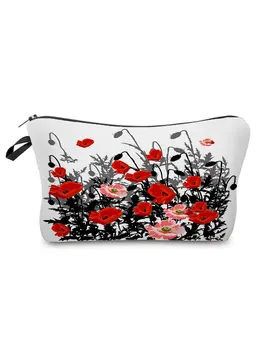 Móda kvetina tlače žien kozmetická taška Žien kozmetická taška Cestovná kozmetická taška Prenosná wash bag Dievčatá 