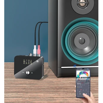 NFC Bluetooth 5.0 Vysielač, Prijímač, 3,5 mm RCA Koaxiálny Optický TF/U Diskov Play/IR Ovládanie LED Bezdrôtového Audio Adaptér Pre TV, PC NFC Bluetooth 5.0 Vysielač, Prijímač, 3,5 mm RCA Koaxiálny Optický TF/U Diskov Play/IR Ovládanie LED Bezdrôtového Audio Adaptér Pre TV, PC 3