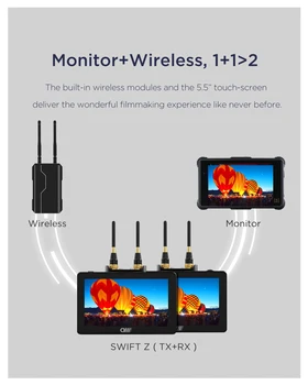 CVW Swift Z Bezdrôtový Prenos Systém Video Vysielač, Prijímač 5.5 Monitor Dotykový Displej DSLR HDMI Oblasti Monitor Fotoaparátu CVW Swift Z Bezdrôtový Prenos Systém Video Vysielač, Prijímač 5.5 Monitor Dotykový Displej DSLR HDMI Oblasti Monitor Fotoaparátu 4
