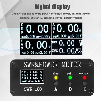 1.8 MHz-50MHz 0,5 W-120W Krátke Vlny SWR a Výkon Watt Meter Stojaté Vlny Meter Typ-C Nabíjania Rozhranie SWR a Power Meter 1.8 MHz-50MHz 0,5 W-120W Krátke Vlny SWR a Výkon Watt Meter Stojaté Vlny Meter Typ-C Nabíjania Rozhranie SWR a Power Meter 4