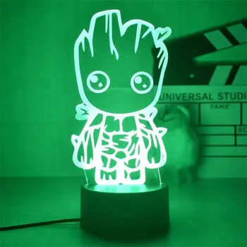 Marvel Groot 3D Led Nočné Svetlo 16 Farieb Modelu Hračky Anime Strom Muž Groot Údaje Deti lôžková Izba Dekor 3D Lampa Narodeninám Marvel Groot 3D Led Nočné Svetlo 16 Farieb Modelu Hračky Anime Strom Muž Groot Údaje Deti lôžková Izba Dekor 3D Lampa Narodeninám 4