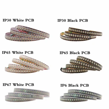 DC5V WS2812B 1m/2m/3m/4m/5m 30/60/144 pixelov/led/m Smart LED Pixel Pásy,Black/White PCB,WS2812 IC;WS2812B/M,IP30/IP65/IP67 DC5V WS2812B 1m/2m/3m/4m/5m 30/60/144 pixelov/led/m Smart LED Pixel Pásy,Black/White PCB,WS2812 IC;WS2812B/M,IP30/IP65/IP67 4